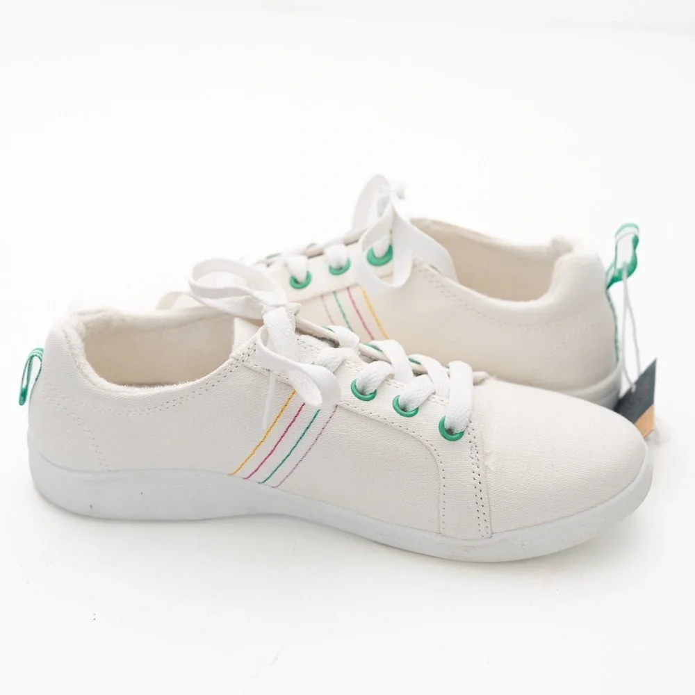 Vionic Beach‎ Stinson White Canvas Lace Up Sneakers